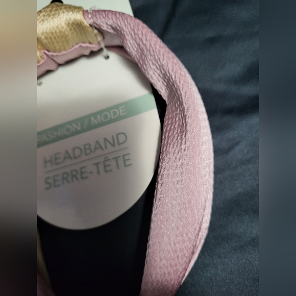 Fashion Headband in Pink and Cream - Picture 3 of 4